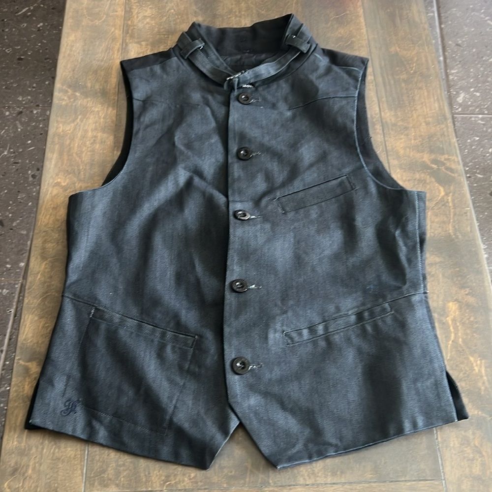 Monarchy Collection mens denim Embroidered vest Medium